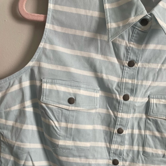 Lularoe Striped Roxanne Shirt Sleeveless Top - Picture 4 of 12